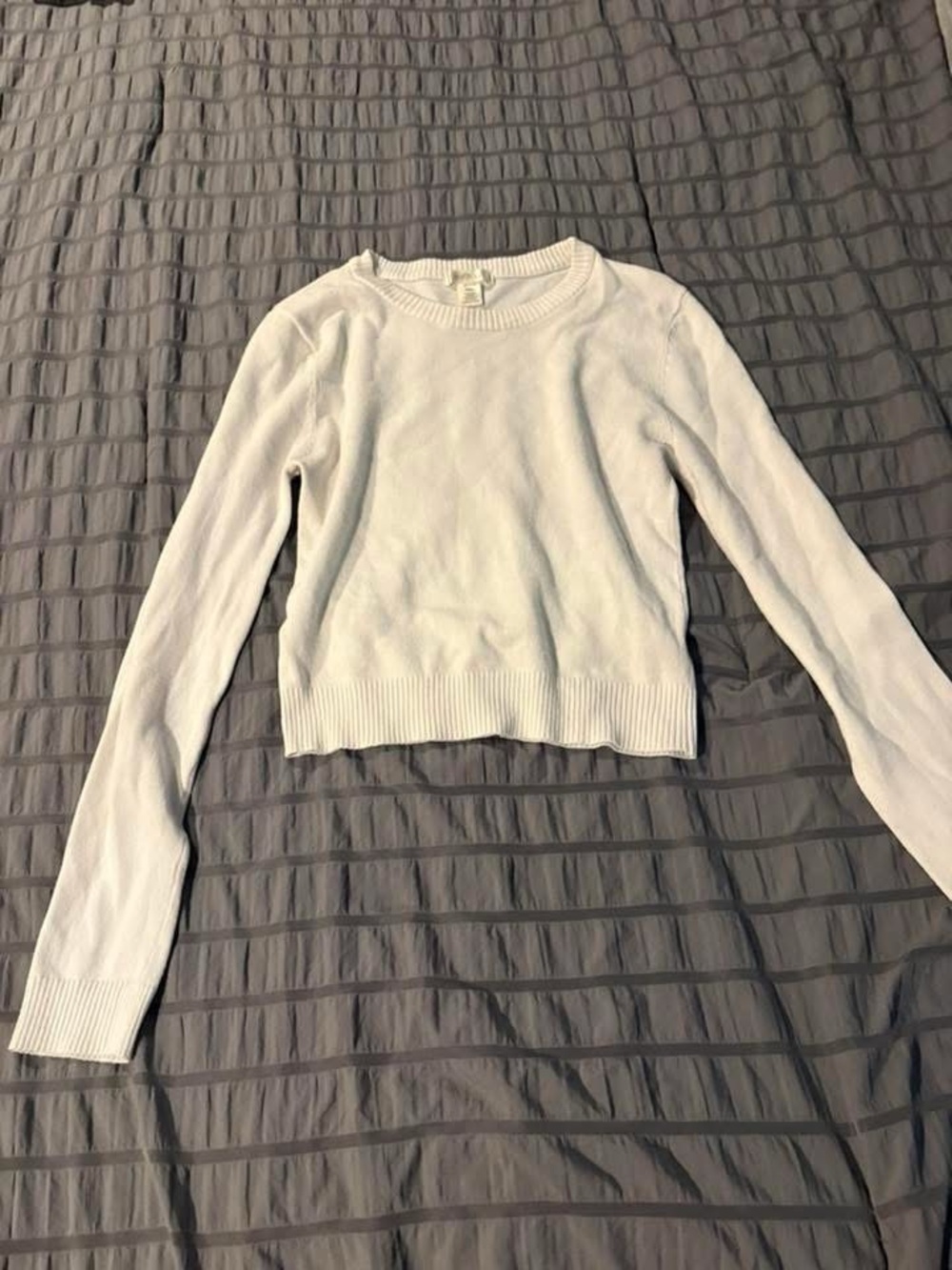 Light Cream Crewneck Long-Sleeve Women's Sweater